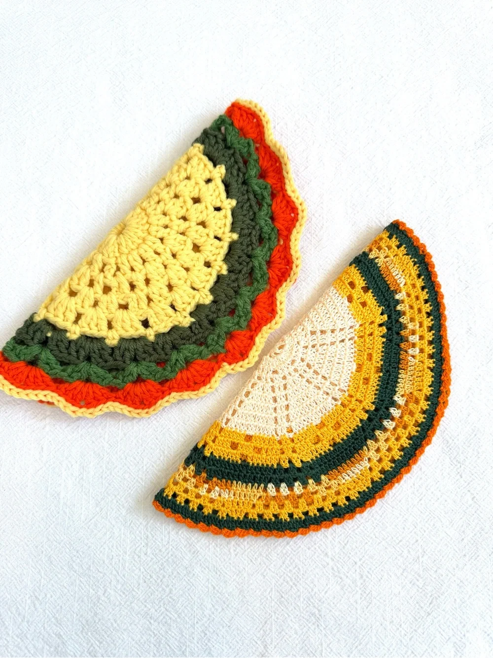 Two Handmade Crocheted Potholders.